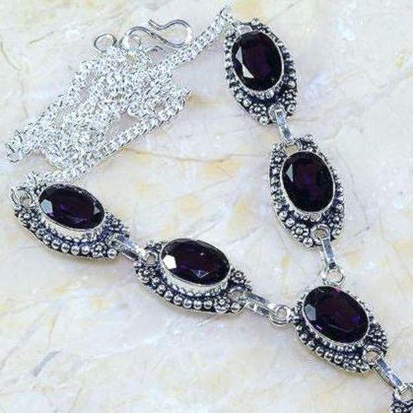 Am 1282c collier parure sautoir 1900 amethyste pourpre bijou achat vente