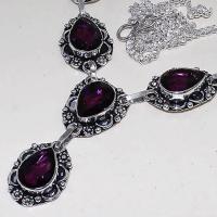 Am 1287b collier parure sautoir 1900 amethyste pourpre bijou achat vente