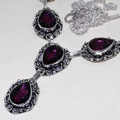 Am 1287a collier parure sautoir 1900 amethyste pourpre bijou achat vente