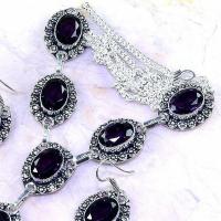 Am 1302b parure collier boucles 1900 amethyste pourpre bijou achat vente