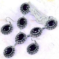 Am 1302d parure collier boucles 1900 amethyste pourpre bijou achat vente