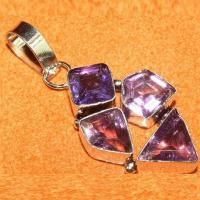 Am 1307a pendentif pendant amethyste pourpre bijou argent 925 achat vente