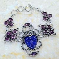 Am 1317a bracelet bouddha gothique amethyste pourpre bijou achat vente