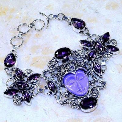 Am 1318a bracelet bouddha gothique amethyste pourpre bijou achat vente