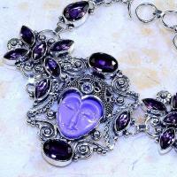 Am 1318b bracelet bouddha gothique amethyste pourpre bijou achat vente