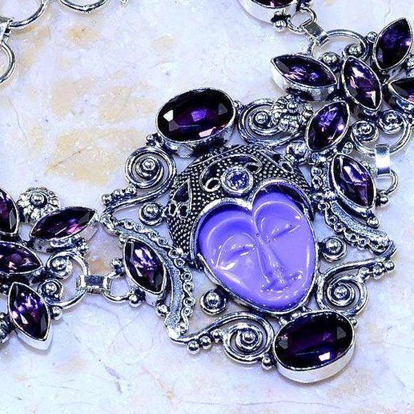 Am 1318c bracelet bouddha gothique amethyste pourpre bijou achat vente