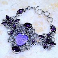 Am 1318d bracelet bouddha gothique amethyste pourpre bijou achat vente