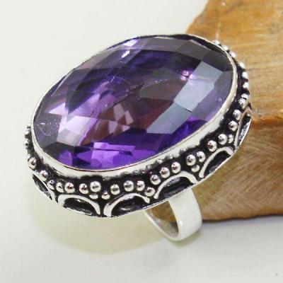 Am 1329a bague t58 episcopale medievale amethyste violet 1900 bijoux achat vente argent 925
