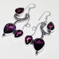 Am 1332b boucles pendants oreilles amethyste violet 1900 bijoux achat vente argent 925
