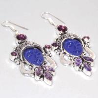 Am 1335a boucles pendants oreilles bouddha amethyste violet 1900 achat vente argent 925