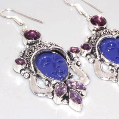 Am 1335c boucles pendants oreilles bouddha amethyste violet 1900 achat vente argent 925
