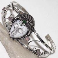 Am 1337b bracelet torque bouddha amethyste violet 1900 bijoux achat vente argent 925
