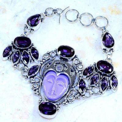 Am 1345c bracelet bouddha amethyste violet citrine grenat 1900 bijoux achat vente argent 925