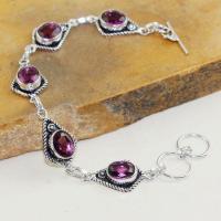 Am 1348a bracelet medievale amethyste violet 1900 bijoux achat vente argent 925