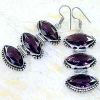 Am 1349b boucles pendants oreilles amethyste pourpre violet 1900 achat vente argent 925