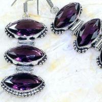 Am 1349c boucles pendants oreilles amethyste pourpre violet 1900 achat vente argent 925