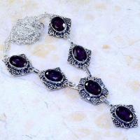 Am 1350a collier parure sautoir 1900 amethyste pourpre bijou argent 925 achat vente