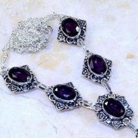 Am 1350c collier parure sautoir 1900 amethyste pourpre bijou argent 925 achat vente