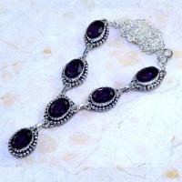 Am 1351a collier parure sautoir 1900 amethyste pourpre bijou argent 925 achat vente