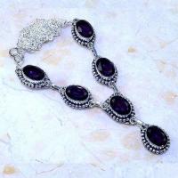 Am 1351d collier parure sautoir 1900 amethyste pourpre bijou argent 925 achat vente