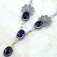 Am 1352b collier parure sautoir 1900 amethyste pourpre bijou argent 925 achat vente