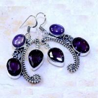 Am 1362a boucles pendants oreilles amethyste pourpre violet 1900 achat vente argent 925