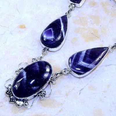 Am 1367a collier parure sautoir 1900 amethyste pourpre bijou argent 925 achat vente