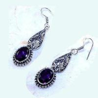 Am 1371c collier boucles pendants oreilles amethyste pourpre violet 1900 achat vente argent 925