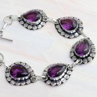 Am 1375b bracelet 18gr 10x15mm amethyste pourpre violet 1900 achat vente argent 925