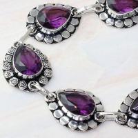 Am 1375c bracelet 18gr 10x15mm amethyste pourpre violet 1900 achat vente argent 925