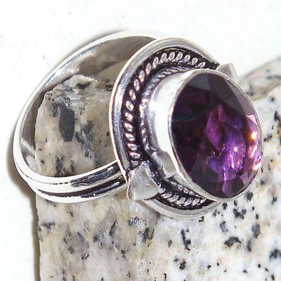 Am 1388c bague chevaliere t58 10x15mm amethyste pourpre violet 1900 achat vente argent 925