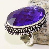 Am 1390a bague chevaliere t63 18x30mm amethyste pourpre violet 1900 achat vente argent 925