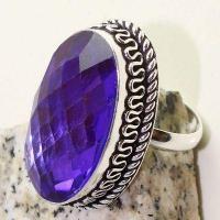 Am 1390c bague chevaliere t63 18x30mm amethyste pourpre violet 1900 achat vente argent 925