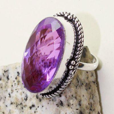 Am 1391a bague chevaliere t59 16x30mm amethyste pourpre violet 1900 achat vente argent 925