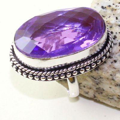 Am 1398a bague chevaliere t57 15x28mm amethyste pourpre violet 1900 achat vente argent 925