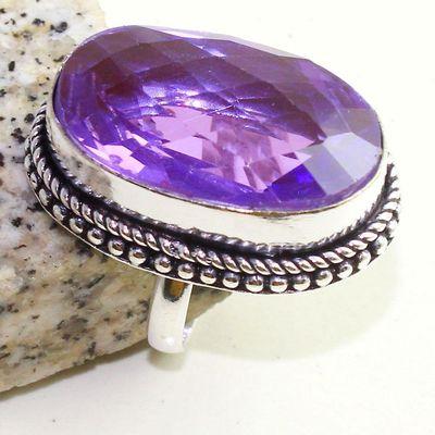 Am 1398b bague chevaliere t57 15x28mm amethyste pourpre violet 1900 achat vente argent 925