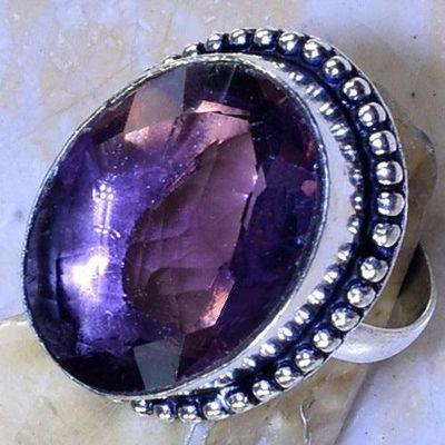 Am 1413c bague chevaliere t59 20x25mm amethyste pourpre violet 1900 achat vente argent 925