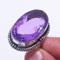 Am 1418b bague chevaliere t59 18x25mm amethyste pourpre violet 1900 achat vente argent 925