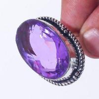 Am 1418c bague chevaliere t59 18x25mm amethyste pourpre violet 1900 achat vente argent 925