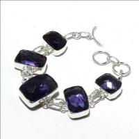 Am 1429b bracelet 31gr 15x20mm amethyste pourpre violet 1900 achat vente argent 925