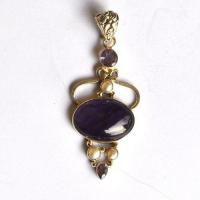 Am 1456b pendentif pendant 65mm 12gr amethyste 16x25mm 8gr5 argent jpg