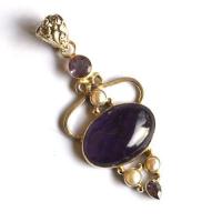 Am 1456c pendentif pendant 65mm 12gr amethyste 16x25mm 8gr5 argent jpg