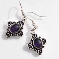 Am 1462c boucles oreilles croix amethyste nacre 8x10mm 7gr argent 2 