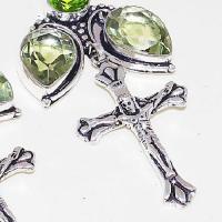 Am 2105d boucles croix oreilles amethyste verte peridot bijou achat vente argent 925