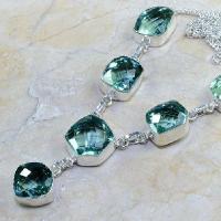 Am 3028c collier parure sautoir aigue marine 1900 verte bijou achat vente argent 925