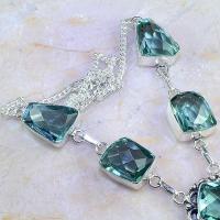 Am 3072c collier parure sautoir aigue marine 1900 verte bijou achat vente argent 925