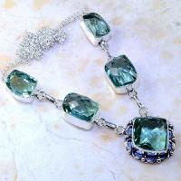 Am 3075a collier parure sautoir aigue marine 1900 verte bijou achat vente argent 925