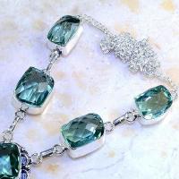 Am 3075b collier parure sautoir aigue marine 1900 verte bijou achat vente argent 925