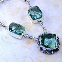 Am 3075c collier parure sautoir aigue marine 1900 verte bijou achat vente argent 925