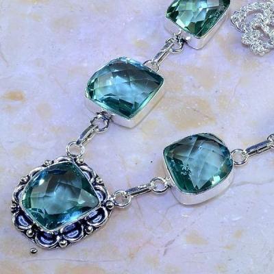 Am 3131a collier parure sautoir aigue marine 1900 verte bijou achat vente argent 925